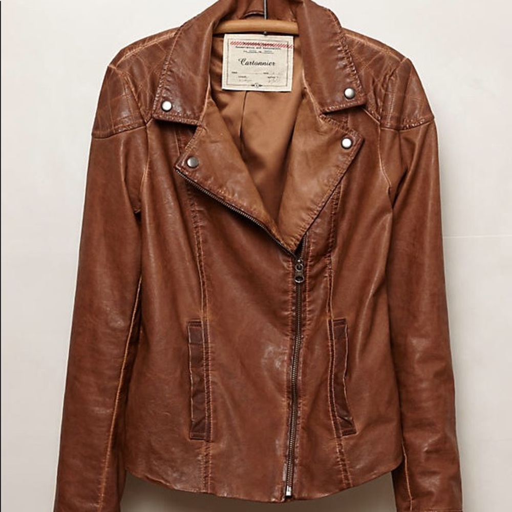 Anthropologie Fayette Vegan Leather Jacket
